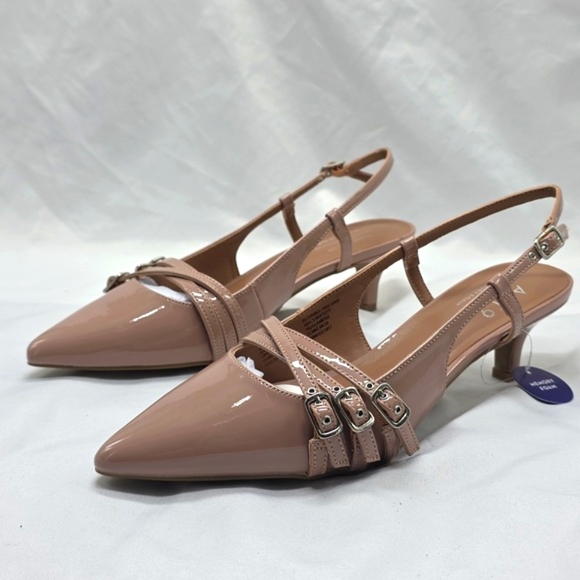 Apt. 9 Women's  7.5 Biege Style Truellaa New In Box Slingback  Kitten Heels Cute - Picture 1 of 16